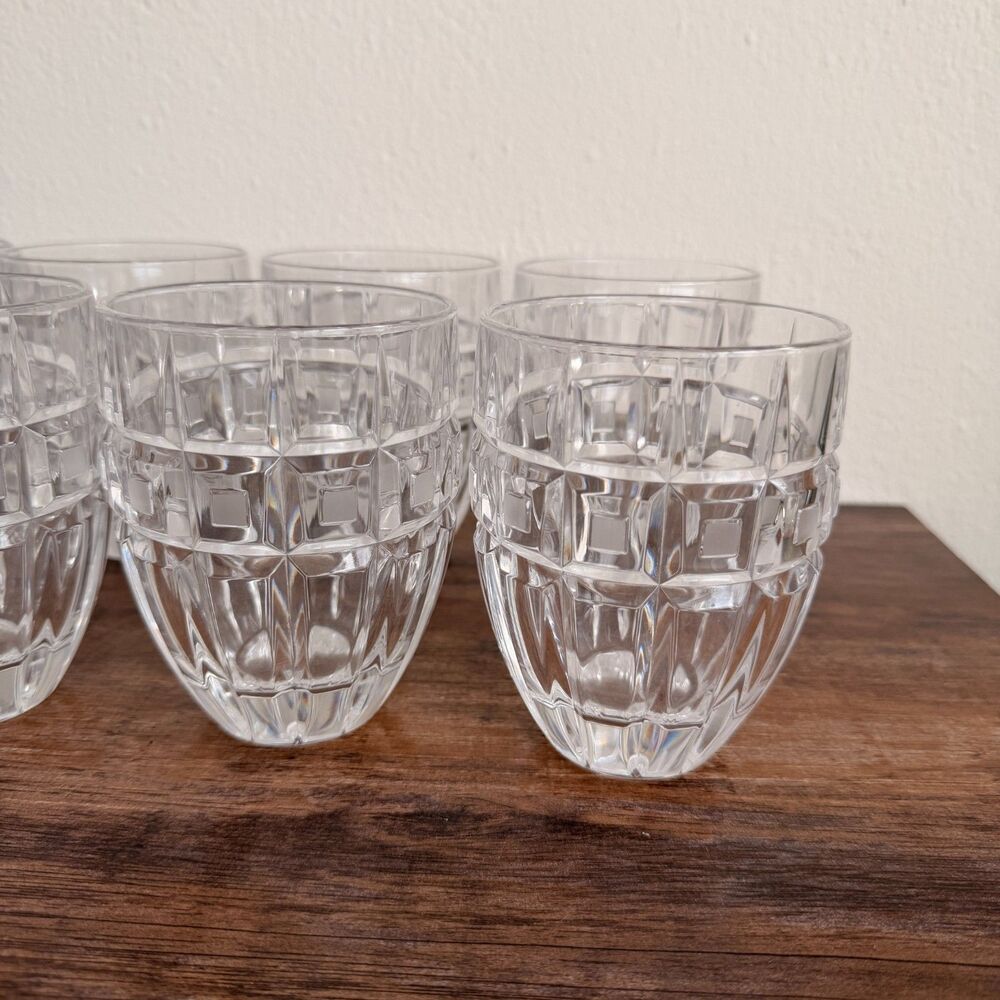 Marquis by Waterford Quadrata Crystal Double Old Fashion Glasses Set 8 Tumblers - Picture 3 of 12